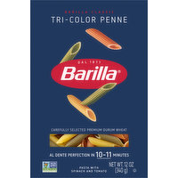 Barilla Penne, Tri-Color, 12 Ounce
