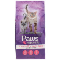 Paws Happy Life Clay Cat Litter, Scented For Multi-Cats, 10 Pound