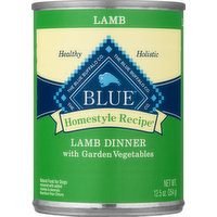 Blue Buffalo Food for Dogs, Natural, Lamb Dinner with Garden Vegetables, 12.5 Ounce