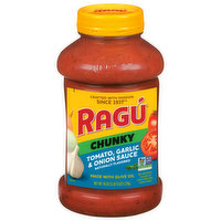 Ragu Sauce, Tomato, Garlic & Onion, Chunky, 45 Ounce