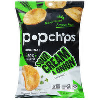 Popchips Popped Potato Snack, Original, Sour Cream & Onion, 5 Ounce