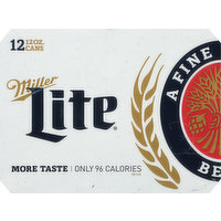 Miller Lite Beer, Pilsner, 12 Each