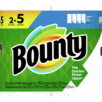 Bounty Paper Towel, White, Select-A-Size, Double Plus Rolls, 2-Ply, 2 Each