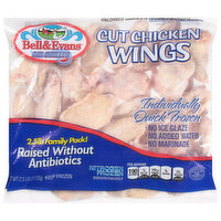 Bell & Evans Chicken Wings, Cut, Family Pack, 2.5 Pound