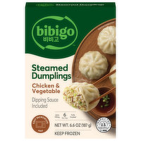 Bibigo Steamed Dumplings, Chicken & Vegetable, 6.6 Ounce