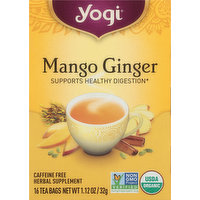 Yogi Tea Bags, Mango Ginger, 16 Each