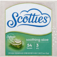 Scotties Facial Tissue, Soothing Aloe, 3-Ply, 54 Each