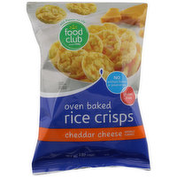 Food Club Cheddar Cheese Oven Baked Rice Crisps, 3 Ounce