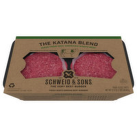 Schweid & Sons Ground Beef Burgers, Fresh Wagyu, The Katana Blend, 4 Each