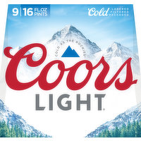 Coors Light Beer, 9 Each