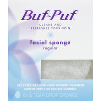 Buf Puf Facial Sponge, Tear Drop, Regular, 1 Each