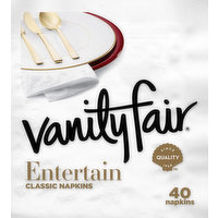 Vanity Fair Napkins, Classic, Entertain, 3-Ply, 40 Each