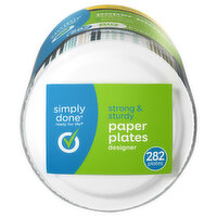 Simply Done Paper Plates, Strong & Sturdy, Everyday, Big Pack, 282 Each