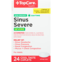 TopCare Sinus Severe, Daytime, Caplets, 24 Each