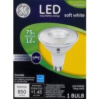GE Light Bulb, LED, Soft White, 12 Watts, 1 Each