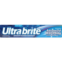 Ultra Brite Toothpaste, Anticavity Fluoride, Clean Mint, Advanced Whitening, 6 Ounce