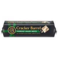 Cracker Barrel Cheese, Cheddar, Vermont Sharp White, 8 Ounce