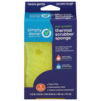 Simply Done Sponge, Thermal Scrubber, Non-Scratch, 1 Pack, 1 Each