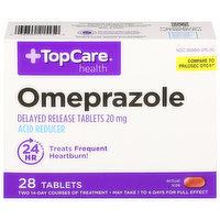 TopCare Omeprazole, 20 mg, Tablets, 28 Each