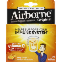 Airborne Blast of Vitamin C, Original, Zesty Orange, Effervescent Tablets, 20 Each