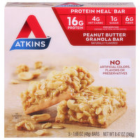 Atkins Granola Bar, Peanut Butter, 5 Each