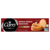 Carr's Crackers, Whole Grain, Whole Wheat, 7 Ounce