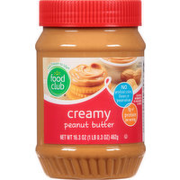 Food Club Peanut Butter, Creamy, 16.3 Ounce