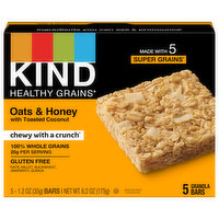 Kind Granola Bars, Oats & Honey, 5 Each