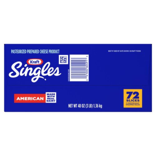 ALL THE SINGLES72〜97 Kraft Singles American Cheese Slices, 72 Ct Box