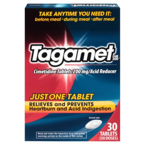 Tagamet HB 200 Cimetidine Tablets, 200 mg, 30 count