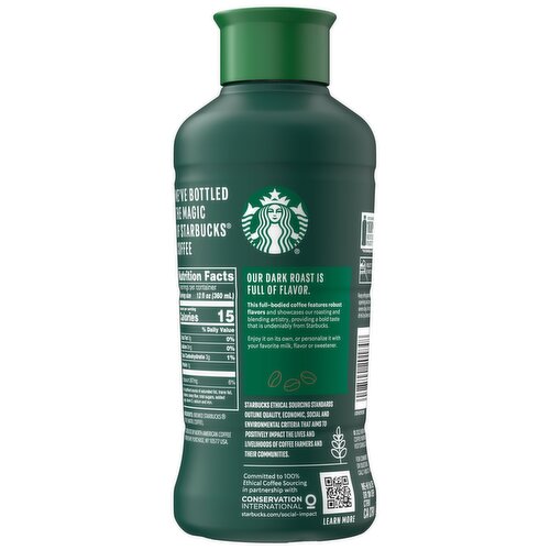 Starbucks Iced Coffee Premium Coffee Beverage Dark Roast