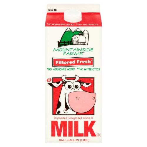 Mountainside Farms Filtered Fresh Milk, half gallon