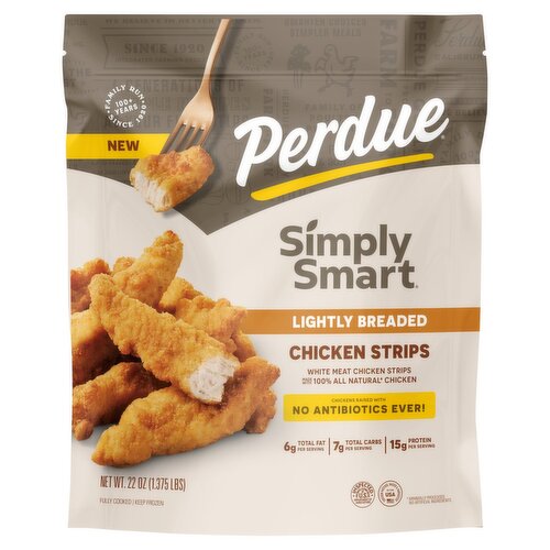 Perdue Simply Smart Lightly Breaded Chicken Strips, 22 oz