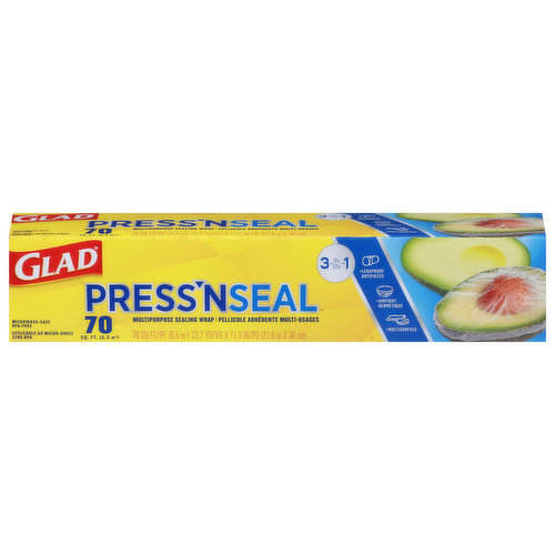 Glad Press'n Seal Food Wrap, 70 Sq. Ft.