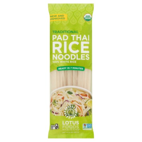 Lotus Foods Traditional Pad Thai Rice Noodles, 8 oz