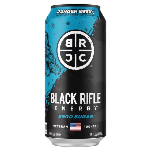 Black Rifle Energy Ranger Berry Zero Sugar Energy Drink, 16 fl oz