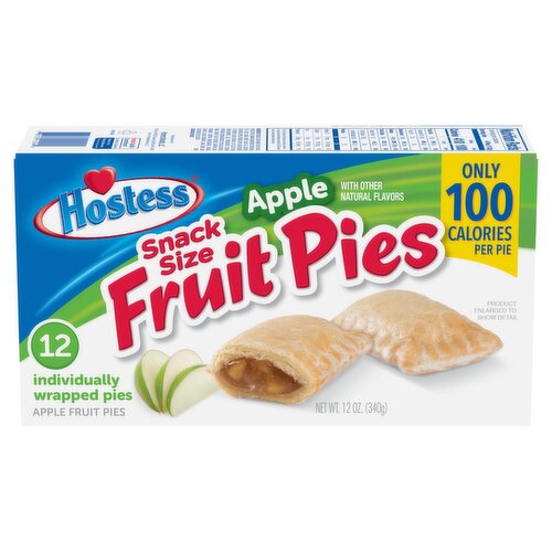 Hostess Apple Fruit Pies Snack Size, 12 count, 12 oz