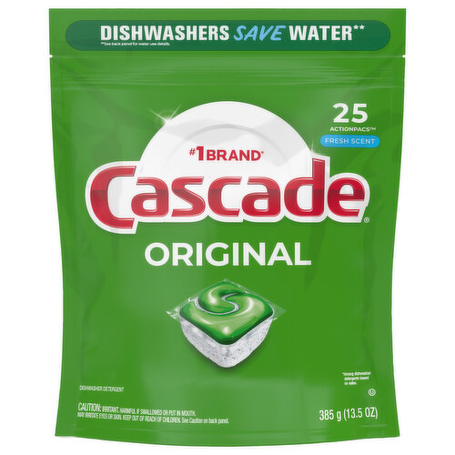 Cascade Dishwasher Detergent, Fresh Scent, Original, ActionPacs