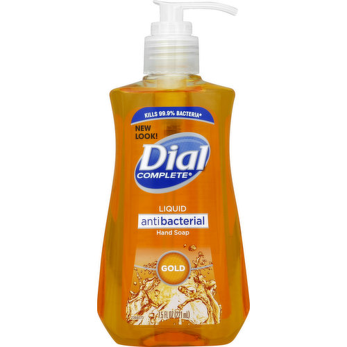 Misc: Kill 99.9% of bacteria (Encountered household settings). New Look! Healthier Skin. Healthier Us. Visit our web site at www.dialsoap.com. Questions? 1-800-258-Dial (3425).