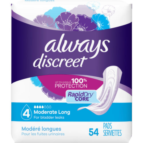 Pads, Moderate Long 4, Lightly Scented