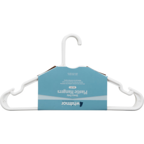 Whitmor Heavy Duty Plastic Hangers White Set