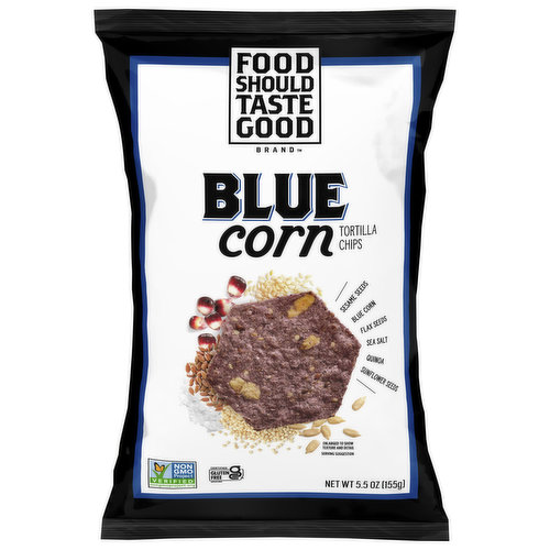 Food Should Taste Good Tortilla Chips, Blue Corn