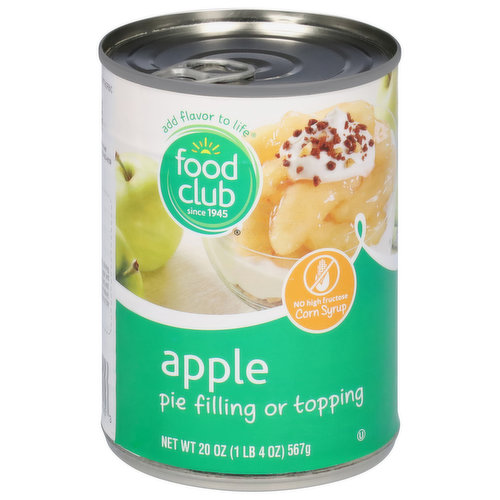 Food Club Pie Filling or Topping, Apple