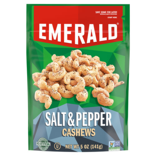 Emerald Cashews, Salt and Pepper