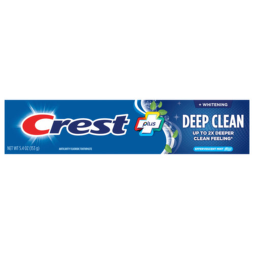 Crest Toothpaste, Plus Deep Clean, Effervescent Mint