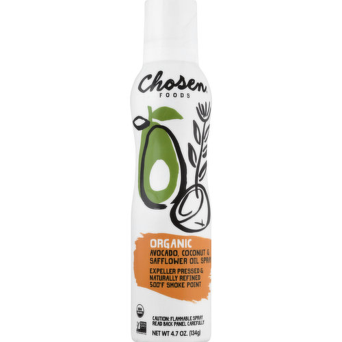 Chosen Foods Avocado, Coconut & Safflower Oil Spray, Organic