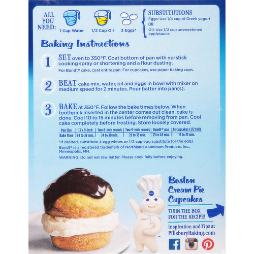 pillsbury cake mix back