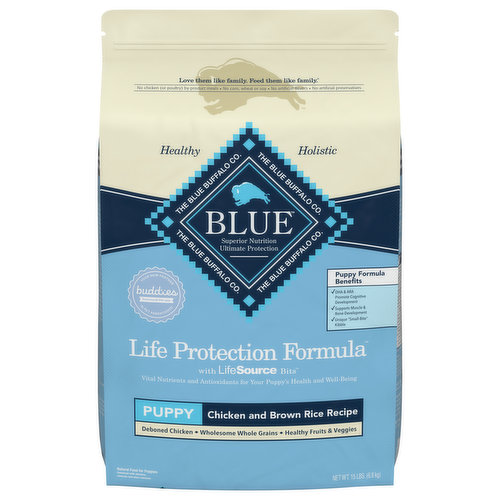 Blue Buffalo Food for Puppies, Natural, Chicken & Brown Rice, Puppy