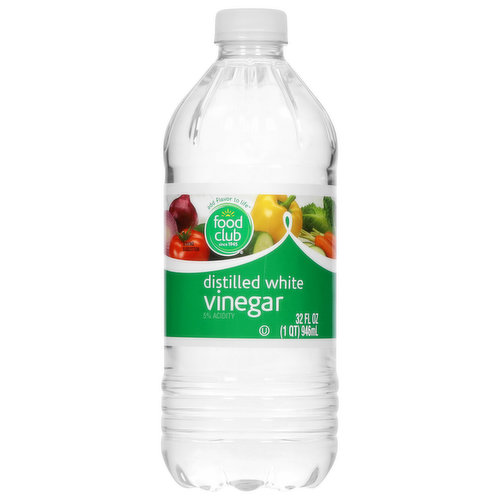 Food Club Vinegar, White, Distilled