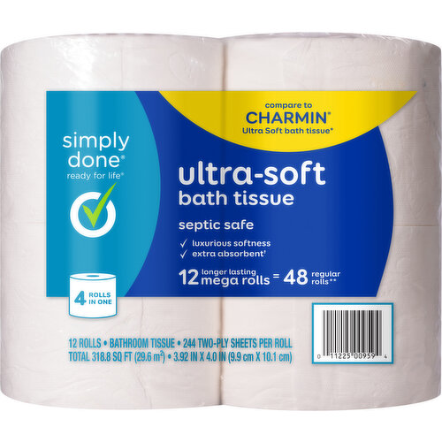 Simply Done Bath Tissue, Ultra-Soft, Mega, 2-Ply